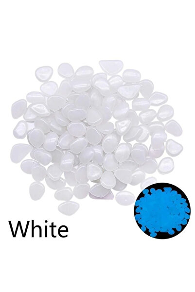 Choice 100Pcs White Luminous Stones Glow In The Dark Pebbles Glowing Stones O...