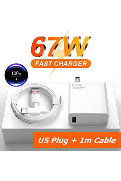 Choice قابس أمريكي - كابل بطول متر واحد، شاحن USB فائق السرعة 6 أمبير 67 واط،...