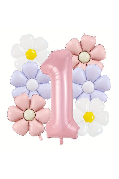 Choice مجموعة بالونات رقمية وردية اللون مقاس 32 بوصة 25422XX013-1 من 7 قطع بت...