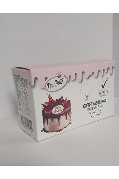 Dr. Gusto GOFRET YAZI PLAKASI DİKDÖRTGEN 24LÜ