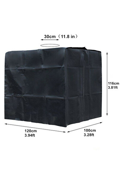 Choice black Professional 1000 Liters IBC Water Tank Cover Outdoor Garden Fur...