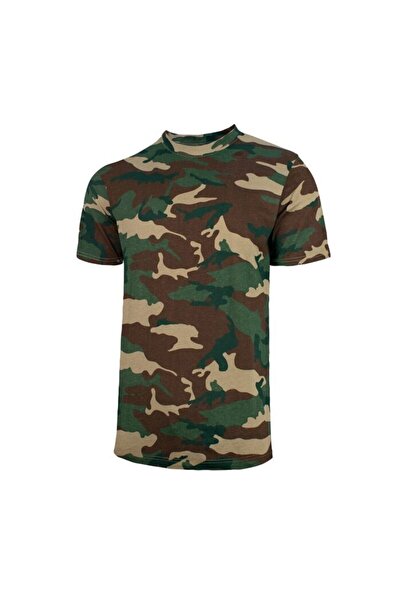 art.mas Μπλούζα με κοντό μανίκι, Sahara, βαμβακερή, καμουφλάζ, μέγεθος L,