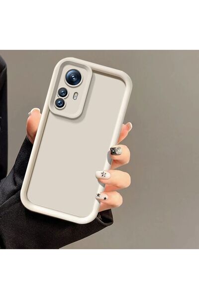 Choice جراب هاتف أبيض لهاتف Redmi Note 12s، يوفر حماية للكاميرا ومقاومة للسقوط.