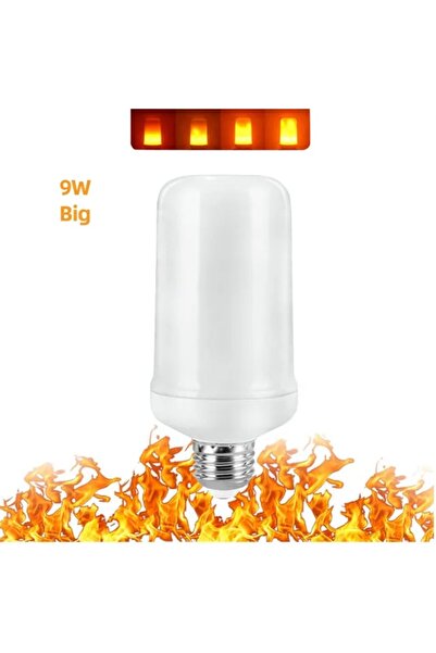 Choice E27 9W لمبة LED كبيرة E27 بتأثير اللهب الديناميكي لمبات إضاءة نارية لمبة ذرة إبداعية متلألئة Em