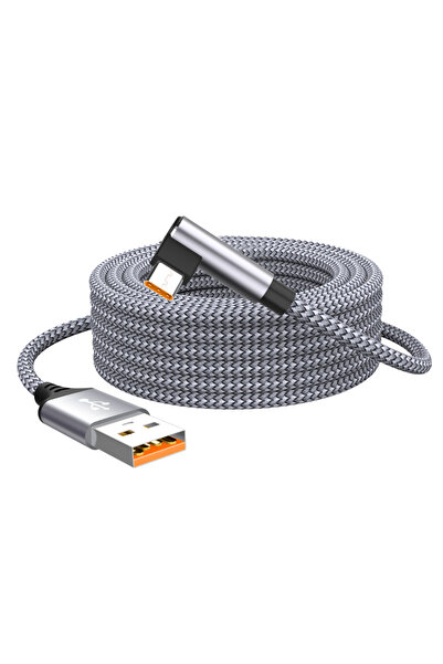 Choice كابل شحن سريع USB من النوع C رمادي اللون بطول 3 أمتار من NNBILI، بقوة ...