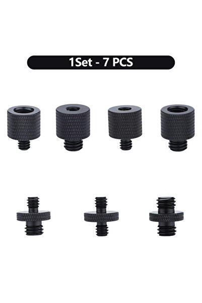 Choice 1 مجموعة - 7 قطع 1/4 إلى 3/8 M5 M6 M8 براغي تحويل من ذكر إلى أنثى محول...