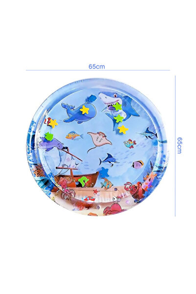 Choice حجم 65 × 65 سم وسادة مائية لتبريد الحيوانات الأليفة في الصيف حصيرة لعب قابلة للنفخ حسية مائية لتنظيف الحيوانات الأليفة