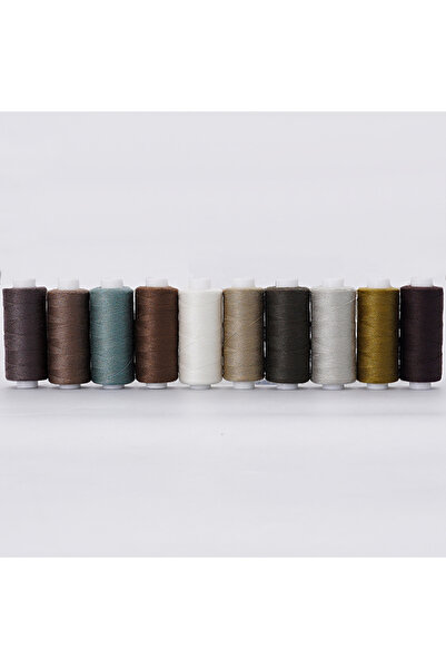 Choice مجموعة 5 10 لفات / مجموعة خيوط خياطة بوليستر 402 للاستخدام اليدوي والم...