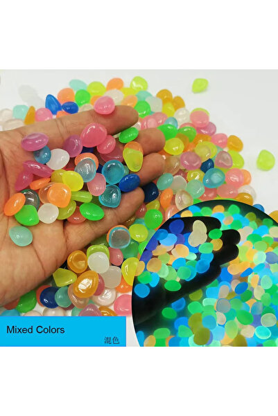 Choice 100 قطعة من الصخور المضيئة، أحجار مضيئة للحديقة، ديكور حوض السمك على ا...