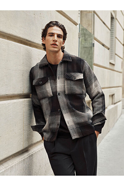 LC Waikiki Λαμπερές επιλογές από το Shining Store |   Ανδρικό πουκάμισο με μακρυμάνικο καρό σχέδιο Regular Fit