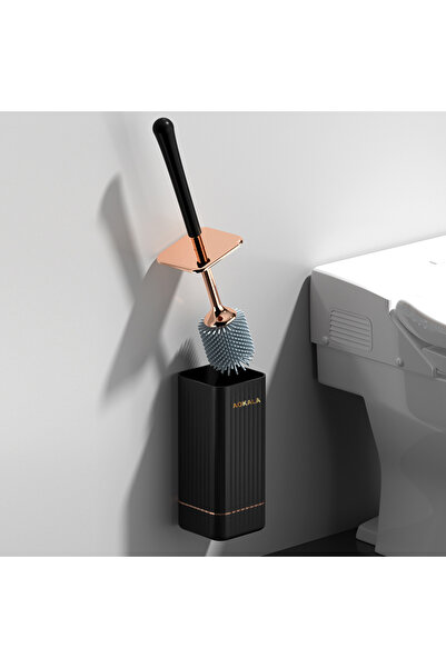 Choice فرشاة وحامل مرحاض Black Golden Aokala مجموعة فرشاة مرحاض أنيقة من السي...