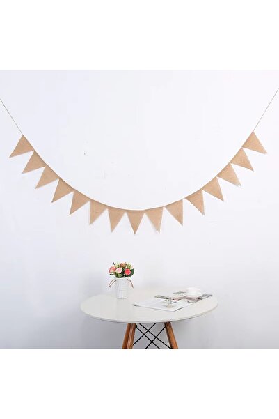 Choice1 1 قطعة 3M راية مثلثة من الخيش رايات هيسيان عتيقة رايات علم للعطلات أع...