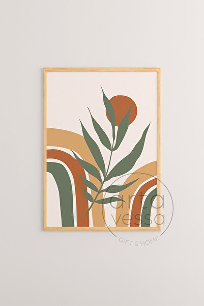 Artavessa 3 Parça Ham Renk Gerçek Ahşap Çerçeveli Tablo Seti - Model 5