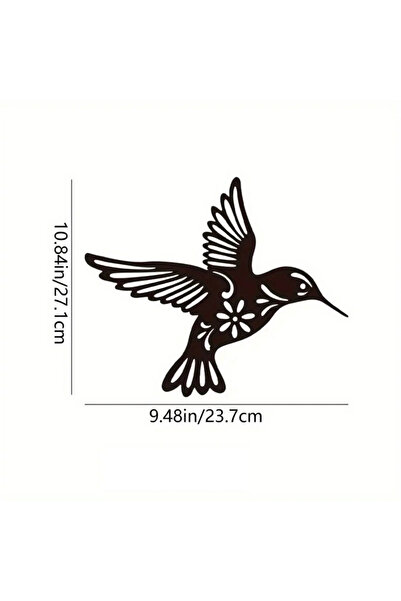 HELLOYOUNG TY3393-01 ديكور حائط معدني على شكل طائر طنان، منحوتة طائر من الحدي...