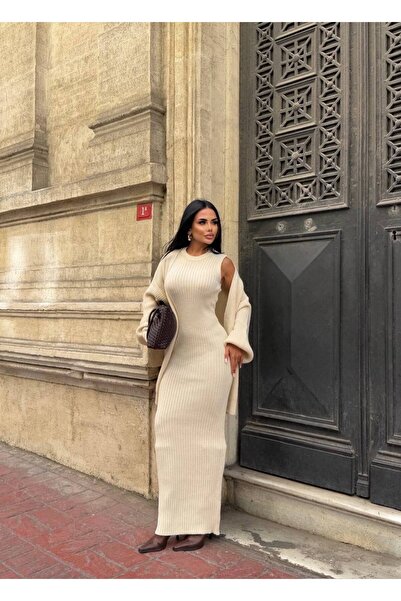 Lady Pixie Γυναικείο πλεκτό φόρεμα με ζακέτα