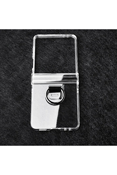 Choice حافظة هاتف شفافة لـ Galaxy Z Flip7 مع حلقة ومفصلة واقية لـ Samsung Gal...