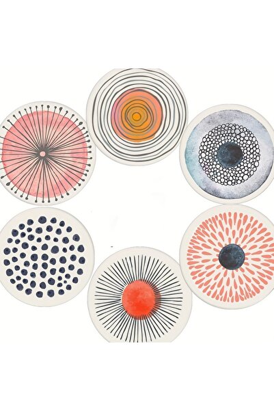 choice2 الجولة 1 مجموعة 3 6 قطع 4 بوصة قواعد أكواب خشبية مستديرة مجردة مقاومة...