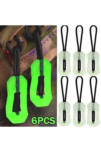 Choice 6 قطع من 6 حبال سحب سحاب مضيئة في الظلام برأس سحاب مضادة للضياع وحقيبة...