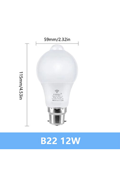 Choice AC220V (175-265V) أبيض بارد B22 12W مستشعر الحركة ضوء LED 220V 110V E2...