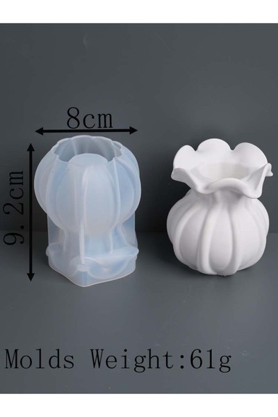 Choice 001 قالب سيليكون لحامل شموع بتصميم زهري من الدانتيل لصنع مزهرية أنبوب اختبار مائية من الجبس والأسمنت