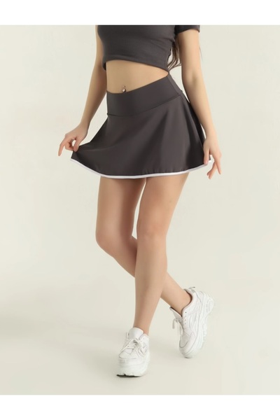 MAROVOAY Μίνι φουσκωτή φούστα με λευκό περιθώριο στο κάτω μέρος