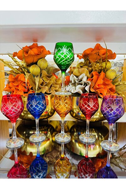 LOKMAN ZÜCCACİYE Hand cut chubby 1. Class workmanship colorful coffee side water glass