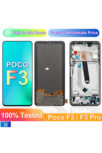 choice2 شاشة TFT AMOLED ذات إطار أسود لهاتف Xiaomi POCO F3 LCD تعمل باللمس مع...
