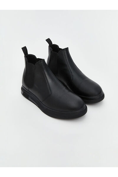 LC Waikiki Black Leather Look Men's Boots