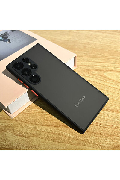 Choice جراب فاخر مقاوم للصدمات من أرومي، أسود اللون، متوافق مع هواتف S23 Ultr...