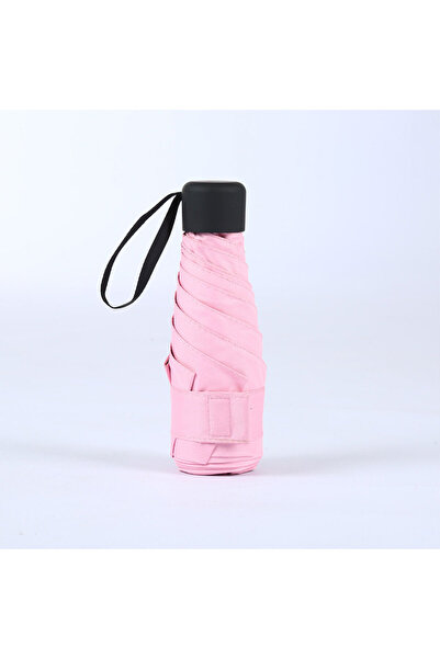 Choice مظلة صغيرة قابلة للطي من الألومنيوم 6K باللون الوردي مظلة جيب صغيرة مق...