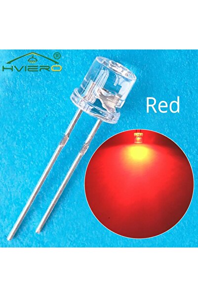 Choice 100 قطعة أحمر 10/100X Min F5 5 مم مسطح علوي أبيض وردي أصفر أزرق زاوية ...