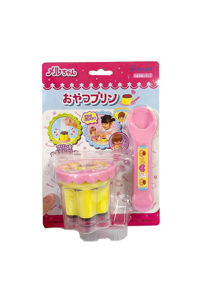 Miniso A Food Feeding Pudding Feeding Toy Desktop Ornament Cute Pink Jelly Strawberry Pudding Set Ornament.