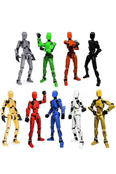 ThreeDesignStore 9'lu 15 Cm Hareketli Robot Seti Silahlar dahil (Kurulu)