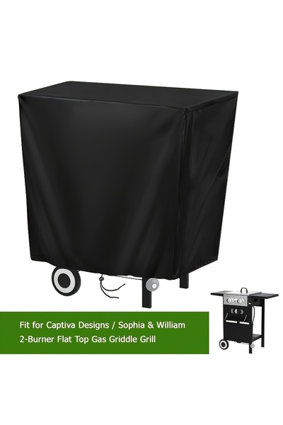 Choice 96x52x88 سم أسود غطاء شواية من قماش أكسفورد أسود، مقاوم للأشعة فوق الب...