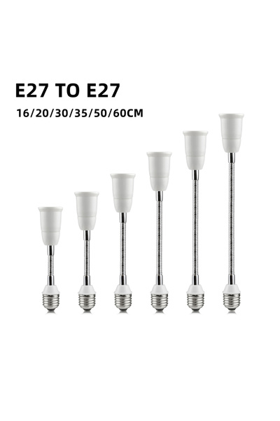 Choice 30 سم 16/20/30/35/50/60 سم قاعدة E27 إلى E27 حامل مصباح LED محول تمديد محول مقبس برغي Ex