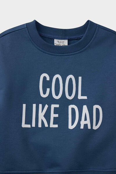 DeFacto 2-Piece Printed Indigo Baby Boy Top and Bottom Set E8999A5/In257