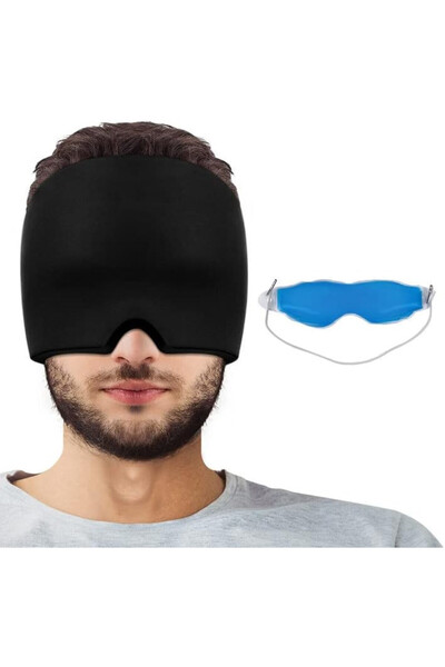 Zosudull Mască de relief, țesătură/gel polimeric, negru, 23,5 x 16 cm