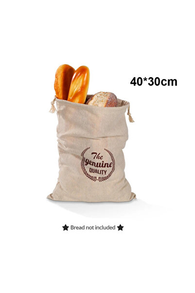 Choice 40x30cm B Linen Bread Bag Reusable Bags For Bread Drawstring Bags Homemade Artisan Bread Storage Bag