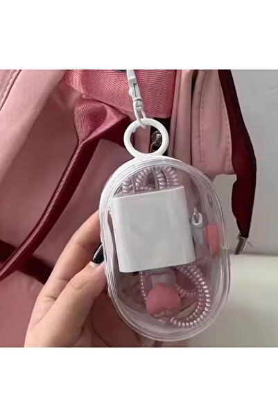 Choice 1pcs white Portable Mini Clear Zipper Storage Bag - Space-Saving Organ...