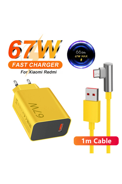 Choice EU Plug - 1m Cable 6A 67W Max Turbo EU Fast Charger for 11 12 13 14 Ul...