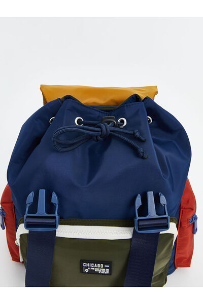 LC Waikiki Navy Blue Color Block Boy's Backpack