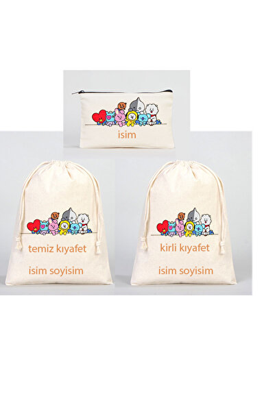 Boom town Valiz İçi Organızer Bez Torbası 3 lü