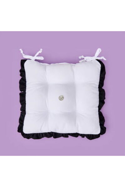 Evidea Soft Nora Chair Cushion - White / Black - 40X40 cm