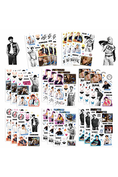 Choice 8 قطع 8 قطع ملصقات فرقة الأولاد الكورية Wandering Children، مذكرات مقا...