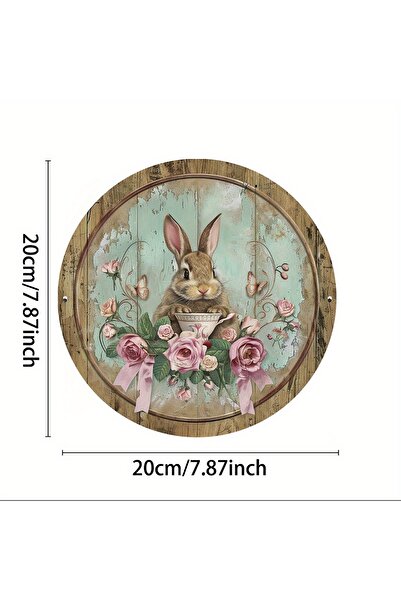Choice 1 قطعة 1 قرص خشبي عتيق أكواب شاي أرنب إيجابي ديكور حائط فني أنيق بار م...