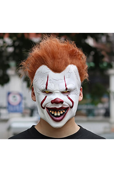 CN قناع الرسوم المتحركة المرعبة لهالوين - إكسسوارات أزياء واقعية من اللاتكس، ...
