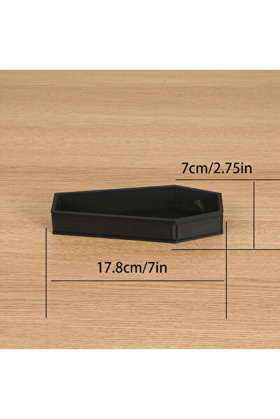 Choice مبخرة سوداء على شكل تابوت قوطي - سوداء، ديكور منزلي مطبوع ثلاثي الأبعا...