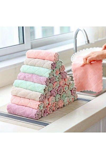 Choice One Size Random Colors 10pcs Microfiber Kitchen Cloth Dish Towels Supe...
