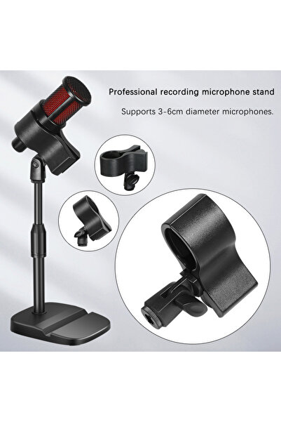 Choice حامل ميكروفون كبير عالمي بحجم واحد مع مشبك يدوي ومحول 3/8 لميكروفون 3-6 سم