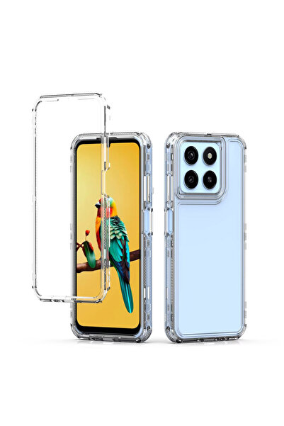 Choice جراب حماية متين مقاوم للصدمات 3 في 1 لهاتف ZTE Blade A55، شفاف، متوافق...